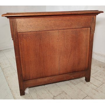 ANTICO SCRITTOIO Liberty EPOCA 1900 SCRIVANIA da CENTRO legno ROVERE PELLE desk