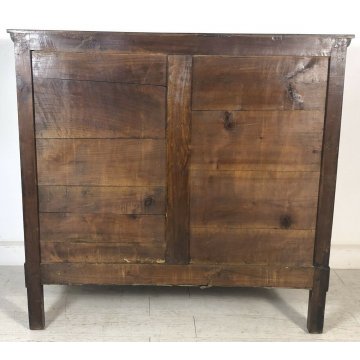 ANTICO COMÒ LEGNO NOCE 4 CASSETTI 1800 MOBILE EPOCA LUCIDATO CASSETTONE OLD CASA