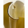VASO VINTAGE FAZZOLETTO DESIGN Venini VETRO MURANO OPALINO AMBRA 23 cm/h '80