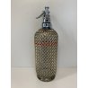 BOTTIGLIA SELTZ SIFONE Sparklets England LTD TRASPARENTE RETE METALLICA '50/'60