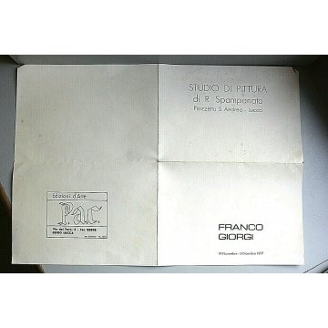 QUADRO DIPINTO OLIO TELA Franco Giorgi LONTANO ORIZZONTE PAESAGGIO LUCCA 1976