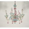 PICCOLO LAMPADARIO VETRO MURANO CLASSICO ANNI 50/60 VINTAGE CHANDELIER GLASS