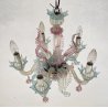 PICCOLO LAMPADARIO VETRO MURANO CLASSICO ANNI 50/60 VINTAGE CHANDELIER GLASS