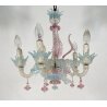 PICCOLO LAMPADARIO VETRO MURANO CLASSICO ANNI 50/60 VINTAGE CHANDELIER GLASS