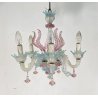 PICCOLO LAMPADARIO VETRO MURANO CLASSICO ANNI 50/60 VINTAGE CHANDELIER GLASS