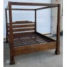 ANTICO LETTO A BALDACCHINO 1700 LEGNO QUERCIA O NOCE ORIGINALE ANTIQUARIATO OLD