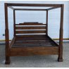 ANTICO LETTO A BALDACCHINO 1700 LEGNO QUERCIA O NOCE ORIGINALE ANTIQUARIATO OLD