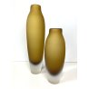 COPPIA VASO VETRO SATINATO Villeroy&Boch COLOR AMBRA VINTAGE 23,5/34,5 cm/h
