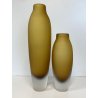 COPPIA VASO VETRO SATINATO Villeroy&Boch COLOR AMBRA VINTAGE 23,5/34,5 cm/h
