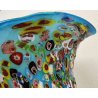 GRANDE VASO tipo Millefiori VETRO Murano DESIGN a Conchiglia SOFFIATO Murrina