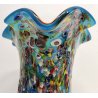 GRANDE VASO tipo Millefiori VETRO Murano DESIGN a Conchiglia SOFFIATO Murrina