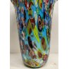 GRANDE VASO tipo Millefiori VETRO Murano DESIGN a Conchiglia SOFFIATO Murrina