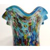GRANDE VASO tipo Millefiori VETRO Murano DESIGN a Conchiglia SOFFIATO Murrina