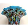 GRANDE VASO Millefiori VETRO firmato Murano DESIGN a Conchiglia SOFFIATO Murrina