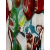 GRANDE VASO Millefiori VETRO firmato Murano DESIGN a Conchiglia SOFFIATO Murrina