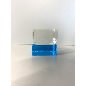 CUBO VETRO MURANO DESIGN Giusto Toso GOGO GOGI 6x6cm FERMACARTE PRESSEPAPIER '60