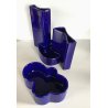 SET 3+1  VASI CERAMICA SMALTO BLU DESIGN Angelo Mangiarotti F.LLI Brambilla '60