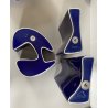 SET 3+1  VASI CERAMICA SMALTO BLU DESIGN Angelo Mangiarotti F.LLI Brambilla '60