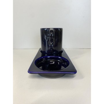 TAZZA PIATTINO CERAMICA Gabbianelli DESIGN ATTR. Liisi Beckmann MUG BLU COBALTO