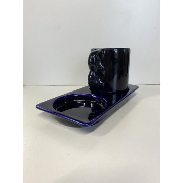 TAZZA PIATTINO CERAMICA Gabbianelli DESIGN ATTR. Liisi Beckmann MUG BLU COBALTO