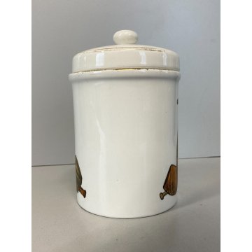 VASO CERAMICA con COPERCHIO CONTENITORE TABACCO DESIGN Galbiati Milano '60/'70