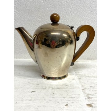 SERVIZIO TE CAFFE 5pz ALESSI Bombé DESIGN Carlo Alessi ACCIAIO ARGENTATO PERO 80