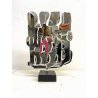SCULTURA GIREVOLE ACCIAIO Pietro Consagra per Alessi d'Après  ACM983 ITALIA 1975