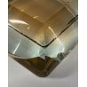 SVUOTATASCHE VINTAGE CRISTALLO AMBRA SOMMERSO MOLATO 12x12x4 cm POSACENERE '40