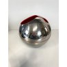 SCULTURA Guscio n°1 DESIGN Giò Pomodoro SFERA ACCIAIO ROSSO ALESSI D'APRES 1972