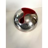 SCULTURA Guscio n°1 DESIGN Giò Pomodoro SFERA ACCIAIO ROSSO ALESSI D'APRES 1972