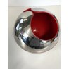 SCULTURA Guscio n°1 DESIGN Giò Pomodoro SFERA ACCIAIO ROSSO ALESSI D'APRES 1972