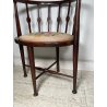 ANTICA COPPIA POLTRONA POZZETTO INTARSIATA SEDIE LEGNO FAGGIO EPOCA 1800 CHAIR