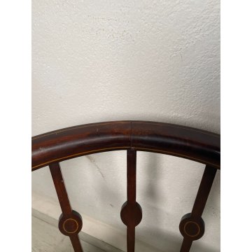 ANTICA COPPIA POLTRONA POZZETTO INTARSIATA SEDIE LEGNO FAGGIO EPOCA 1800 CHAIR