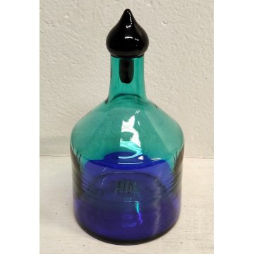 Marcello Furlan BOTTIGLIA VETRO Lip 1994 tappo ITALIA Murano VINTAGE BOTTLE vaso