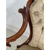 ANTICA POLTRONA INGLESE LEGNO NOCE EPOCA 1800 ARM-CHAIR LUIGI FILIPPO DIVANO