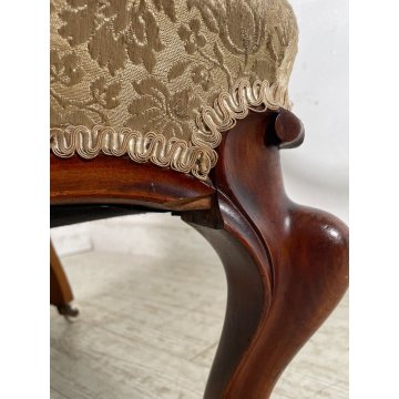 ANTICA POLTRONA INGLESE LEGNO NOCE EPOCA 1800 ARM-CHAIR LUIGI FILIPPO DIVANO