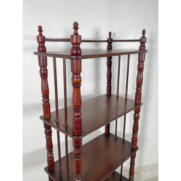 ANTICA ETAGERE LEGNO FAGGIO 4 MENSOLE EPOCA 1800 STILE LUIGI FILIPPO ESPOSIZIONE