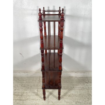 ANTICA ETAGERE LEGNO FAGGIO 4 MENSOLE EPOCA 1800 STILE LUIGI FILIPPO ESPOSIZIONE