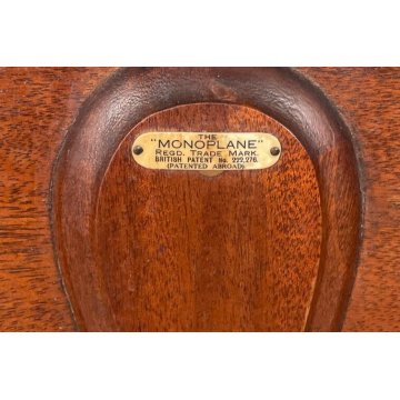 ANTICA ETAGERE INGLESE PIEGHEVOLE SERVOMUTO 5 RIPIANI LEGNO MOGANO EPOCA '900