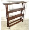 GRANDE ANTICA ETAGERE LEGNO NOCE 4 MENSOLE EPOCA 1800 STILE IMPERO LIBRERIA
