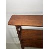 GRANDE ANTICA ETAGERE LEGNO NOCE 4 MENSOLE EPOCA 1800 STILE IMPERO LIBRERIA
