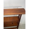 GRANDE ANTICA ETAGERE LEGNO NOCE 4 MENSOLE EPOCA 1800 STILE IMPERO LIBRERIA