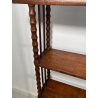 GRANDE ANTICA ETAGERE LEGNO NOCE 4 MENSOLE EPOCA 1800 STILE IMPERO LIBRERIA