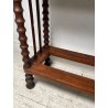 GRANDE ANTICA ETAGERE LEGNO NOCE 4 MENSOLE EPOCA 1800 STILE IMPERO LIBRERIA