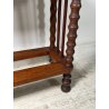 GRANDE ANTICA ETAGERE LEGNO NOCE 4 MENSOLE EPOCA 1800 STILE IMPERO LIBRERIA