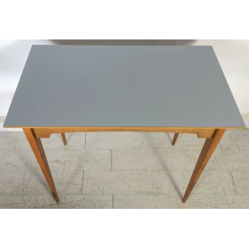 BANCO SCRIVANIA TAVOLO SEDIA LEGNO DESIGN ANNI 60 VINTAGE SCUOLA SCRITTOIO 