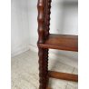 GRANDE ANTICA ETAGERE LEGNO NOCE 4 MENSOLE EPOCA 1800 STILE IMPERO LIBRERIA