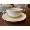 LOTTO 8 TAZZA DA TE + PIATTINO  DESIGN White Fluted Half Lace Royal Copenhagen