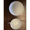LOTTO 8 TAZZA DA TE + PIATTINO  DESIGN White Fluted Half Lace Royal Copenhagen