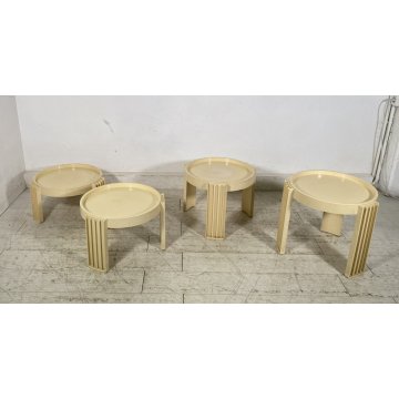 SET 4 TAVOLINI IMPILABILI Gianfranco Frattini MOD. Marema ANNI 60 ABS CASSINA